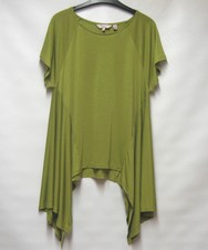 TED BAKER LIME GREEN QUIRKY BLOUSE TUNIC TOP DIP HEM UK M