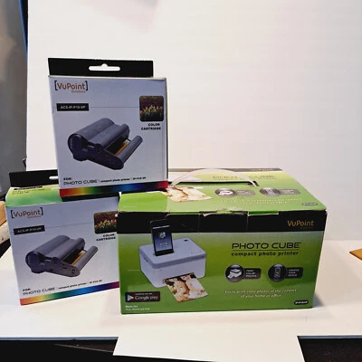 Vupoint Solutions Photo Cube Compact Printer IP-P10-VP iPod iPad iPhone - Image 1 of 4