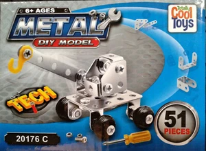 Grúa modelo de metal hágalo usted mismo #20176C -51 piezas juguetes totalmente geniales edades 6+ nueva - Imagen 1 de 5