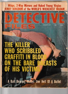 DETECTIVE FILES MAGAZINE vintage pulp crime 1975 fi - Picture 1 of 2