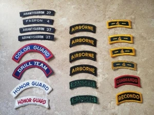 MILITARY PATCH TABS, MOSTLY ARMY LOT OF 20 - Picture 1 of 2