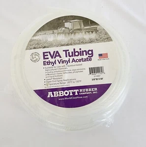 Abbott Rubber EVA Applicator Tubing X3110-0384-50 Flexible Clear 3/8" ID X 50ft - Picture 1 of 3