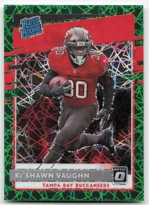 2020 Donruss Optic #186 Ke'Shawn Vaughn Green Velocity - Image 1 of 2