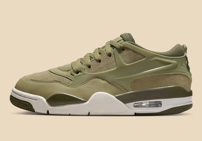 Nike Air Jordan 4 RM Neutral Olive Medium Phantom IB7694-201 11.5 Women = 10 Men - Image 1 of 4