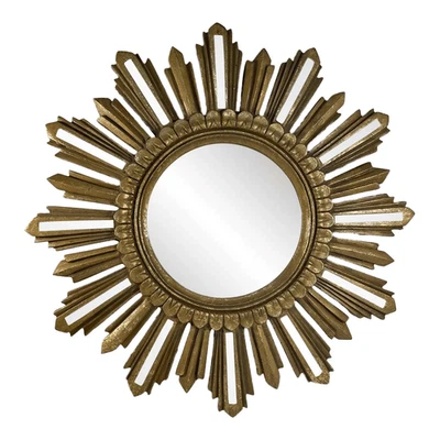 Large Vintage 1960s Italian Style Sunburst Wall Mirror With Mirror Inserts - Image 1 of 4