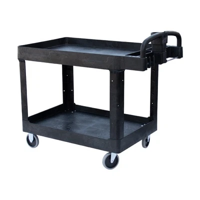 Carro utilitario de servicio de alta resistencia de 550 libras de capacidad, 45"" x 26"" con estante labio Foto 1 de 4