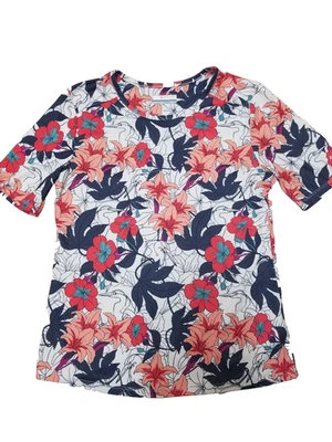 Camisa Columbia Para Mujer X PEQUEÑA Chill River Floral Manga Corta Ligera Foto 1 de 4