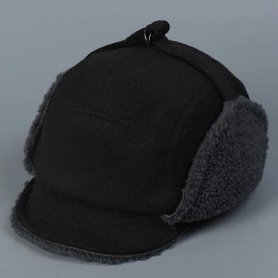 Winter Lady Plush Lined Hat with Ear Flaps Winter Warm Cap Adjustable Chic - Image 1 of 4