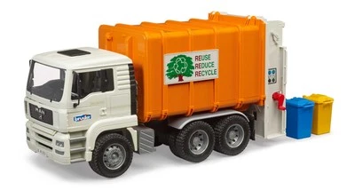 BRUDER MAN TGA Rear Loading Garbage Truck - B102772 - MUNICIPLE TOY / BIN MAN - Image 1 of 4
