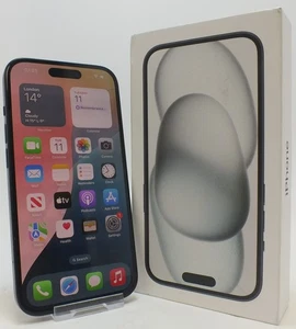 Apple iPhone 15 MTP03ZD/A 128GB Mobile Phone - Black - 85% BH - UNLOCKED - Picture 1 of 8