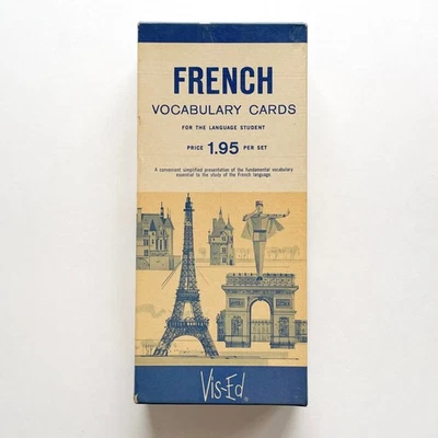 Vis-Ed French Vocabulary Cards Visual Education  study flashcards - Image 1 of 4