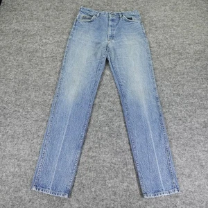 Vintage Lee Jeans Mens 34x36 Blue Denim Straight Leg Made USA High Rise 90s - Picture 1 of 12
