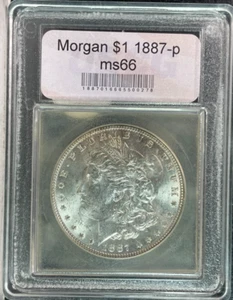 1887-P MORGAN SILVER DOLLAR ~~NICE COIN~REF#USC - Picture 1 of 4