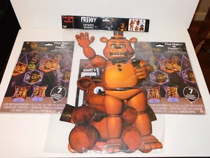 Fnaf Partyzubehör x5 SET Five Nights at Freddy's Geburtstagsdeko ALLES NEU - Bild 1 von 11