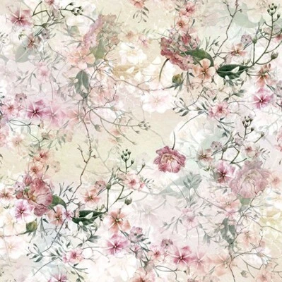 Patchwork Quilting Sewing Fabric Blush Garden Camellia 50x55cm FQ - Image 1 of 3