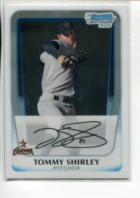 2011 Bowman Chrome Prospect Tommy Shirley BCP150 Houston Astros - Image 1 of 2