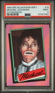 1984 O-Pee-Chee #19 Michael Jackson série 1 Clown scandaleux PSA 9 POP 1 Aucun ^ - Photo 1/2