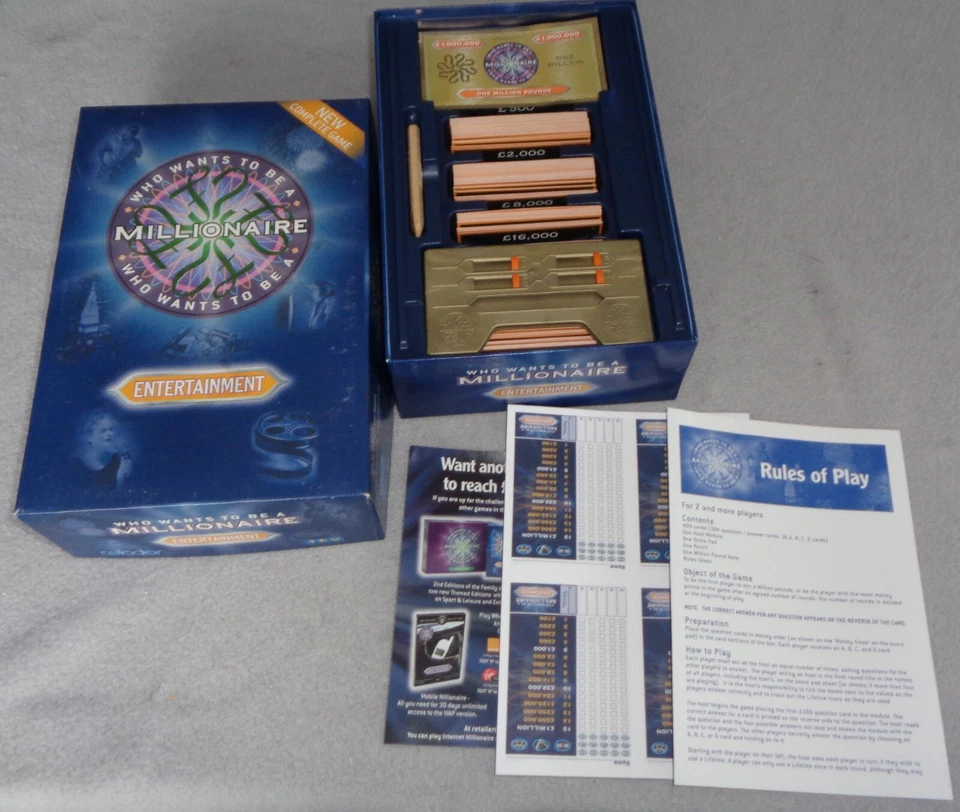 2002 Upstarts ITV Who Wants To Be A Millionaire Entertainment Quiz Complete Game - Image 1 of 4