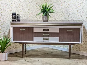 Vintage Formica Sideboard Mid Century Modern Drinks Cocktail Cabinet Retro - Picture 1 of 18