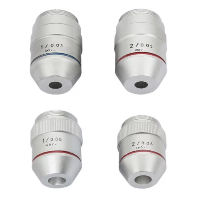 1PC 195 1X 2X RMS Achromatic Infinity Objective Lens for Biological Microscope