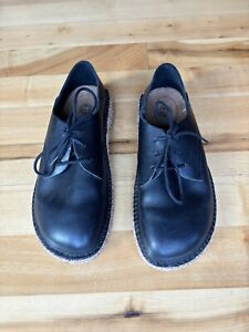 Birkenstock Gary Leather Lace Up Oxford Shoes Portugal Black Sz 41