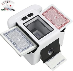 Kartenmischmaschine elektrisch Spielkartenmischgerät Kartenmischer Mischmaschine - Bild 1 von 12