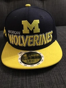 Michigan Wolverines New Era Size 6 1/2 Fitted Hat Cap Kids College Football - Picture 1 of 5
