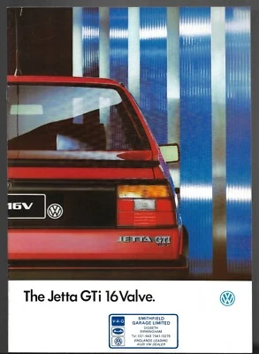 Volkswagen Jetta GTi 16v Mk2 Mid-Late 1987 UK Market Sales Brochure - Image 1 of 2