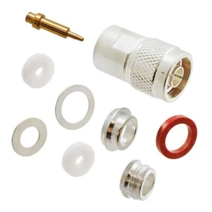 DIGIKEY N Type Connector Plug, Male Pin 50 Ohms Free Hanging (In-Line) Solder - Picture 1 of 3