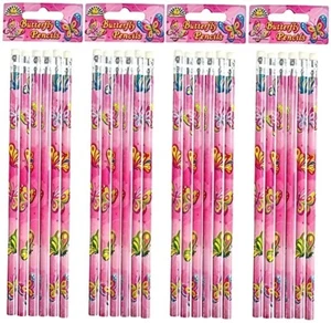 Bleistifte mit Gummi Schmetterling rosa Schreibpapier für Schulrücken Kinder Kinder - Bild 1 von 2