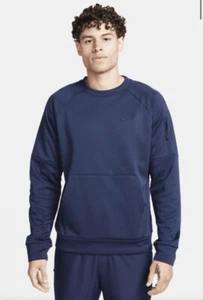 Nike Hombre Mediano Therma-FIT Fitness Crew - Obsidiana (FB8505-451) - Imagen 1 de 7