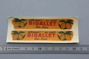 EU Ancien chromotransfert décalcomanie BIGALLET vintage 50/60's Sirop Citron - Picture 1 of 2