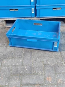 Stapelkiste Transportkiste Lagerkiste Rako 64-17 gebraucht 600x400x170mm Blau - Bild 1 von 6