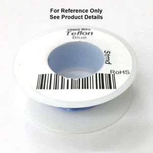 T28-06-100 100FT 28AWG BLUE Hi Temp PTFE Insulated Silver Plated 600 Volt Wire - Picture 1 of 1