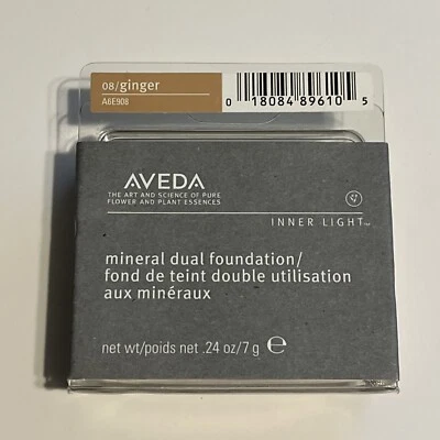 New in Box Aveda Inner Light Mineral Dual Foundation #08 Ginger (0.24 oz) A6E908 - Image 1 of 3