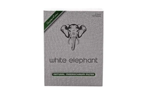 150 FILTRI PIPA E BOCCHINO IN SCHIUMA DI MARE SEPIOLITE WHITE ELEPHANT DA 9mm - Imagen 1 de 2
