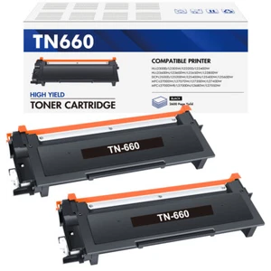 Tóner 2 piezas TN660 alto rendimiento compatible con Brother MFC-L2680W DCP-L2540DW - Imagen 1 de 9