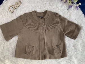 Cardigan Sweater APT 9 Women's Petite XL Brown  Button Front Chunky Very Nice - Picture 1 of 6