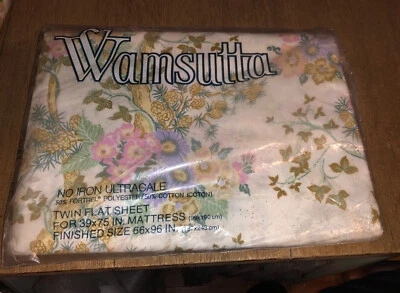 VINTAGE WAMSUTTA ULTRACALE Veronica Twin Flat Sheet Made in USA - Image 1 of 2