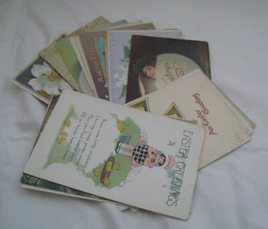 53 POSTALES DE PASCUA EN RELIEVE 1907-15 POLLITOS CRUCES HUEVOS NIÑOS LIRIOS CONEJITOS - Imagen 1 de 13