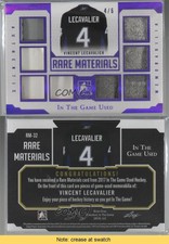 2017 Leaf ITG Used Rare Materials Purple /6 Vincent Lecavalier #RM-32