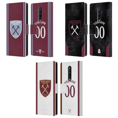 CUSTOM WEST HAM UNITED FC 2024/25 KIT LEATHER BOOK CASE FOR BLACKBERRY ONEPLUS - Image 1 of 4
