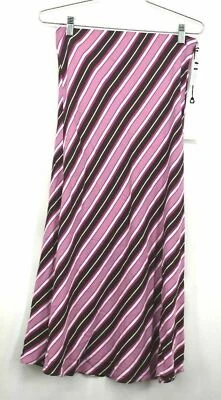 Leith женщин Bias вырез Midi юбка фиолетовый розовый с подкладкой Savvy карьера полоски карьера - Изображение 1 из 4