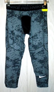 NEW Nike Pro Training Tight Fit COLLANT Tights Boy's Size XL Gray Space Dy - Picture 1 of 10