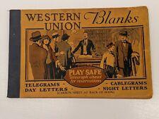 Western Union Blank Telegrams Book Unused.
