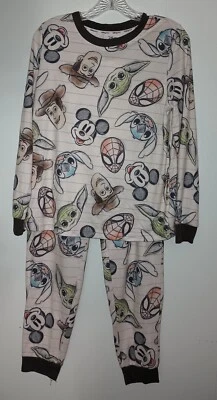 Juego de 100 pijamas Disney 2 piezas adulto pequeño personaje mash up Pixar Star Wars suave Foto 1 de 4