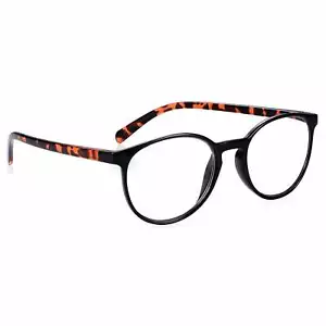 Runde schwarze & gestellte Lesebrille für Männer & Frauen, Vergrößerung +1,0 - +3,5 - Bild 1 von 8
