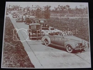 Vintage Automobile Car Rally Vintage Sepia Card Stock Photo 1940s - Picture 1 of 1