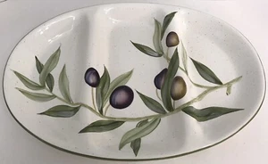 Pier 1 Sorrento piatto diviso in terracotta bianco verde viola olive - Foto 1 di 12