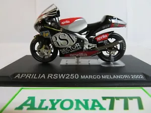 APRILIA RSW250 Marco Melandri 2002 1/24 Ixo Moto Bike Motorcycle 1:24 Altaya/IXO - Picture 1 of 12